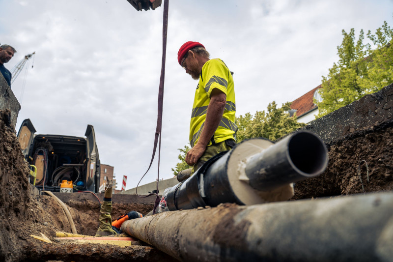 Gravearbejde for Fjernvarme Horsens