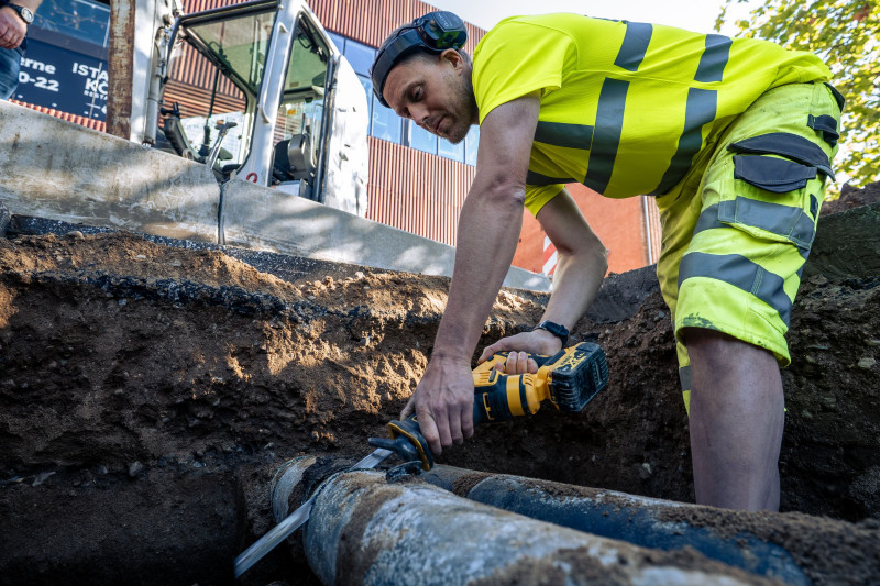 Gravearbejde for Fjernvarme Horsens